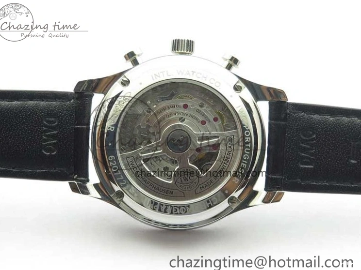 MIROTIME 0421 Elegant Portuguese IW371615 ZF 1:1 Best Edition SS Green Dial on Black Leather Strap A96355 V 7081